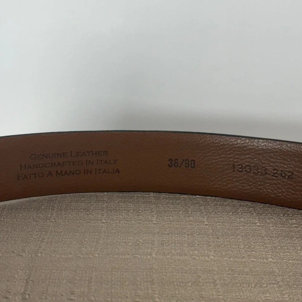 Johnston & Murphy Brogue Leather Belt Mens 36 Tan Excellent Old Money